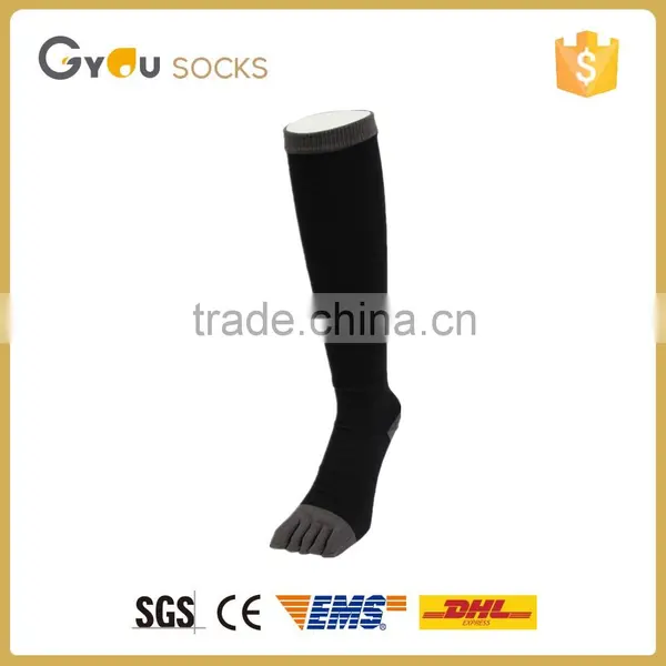 Wholesale Black Long Knee Sports Five Toe Socks High Quality Socks