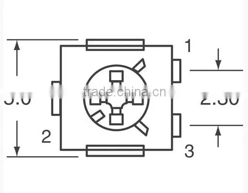 Potentiometers, Variable Resistors Trimmer Potentiometers TS53Y Series TS53YJ102MR10 TRIMMER 1K OHM 0.25W SMD photo-2