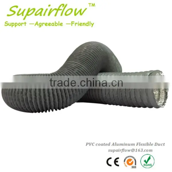 PVC COATED ALUMINUM FLEXIBLE DUCT HOSE GREY COLOR photo-2