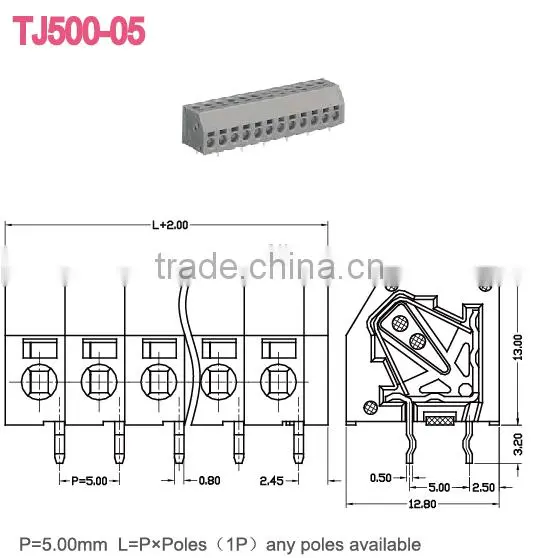 Motor Electrical UL94-V0 Spring Clip Terminal Block Chian Factory photo-2