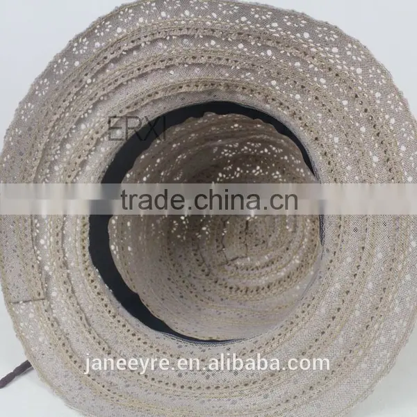 Newest Design Ladies Summer Sun Foldable Straw Hat Wholesale photo-3