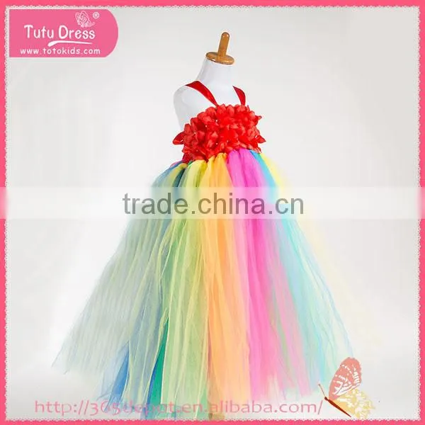 High Waist Braces Overalls Ambilight Colorful Rainbow Dress for Halloween Costume Gauze Dress Supplier's Choice photo-2