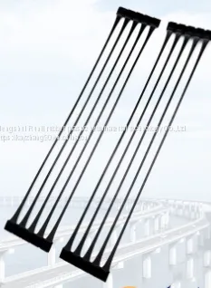 Unidirectional plastic geogrid for soft ground treatment. Plastic geogrid for ground stabilization
