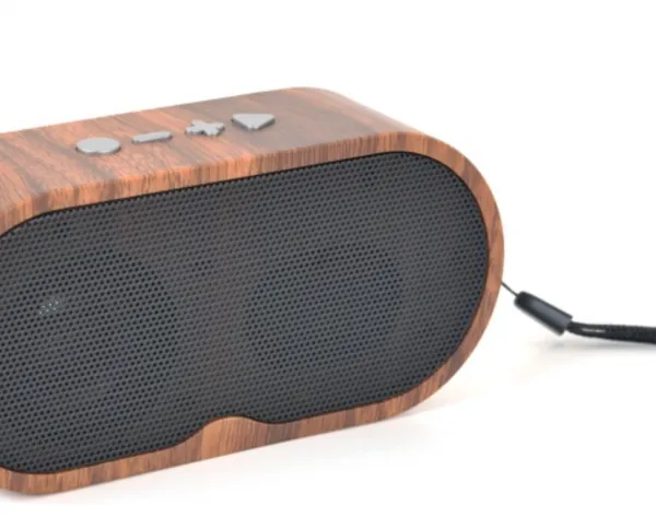 Wood Grain Bluetooth Speaker Retro Mini Card Radio Creative Gift Logo Brand Audio Factory photo-2