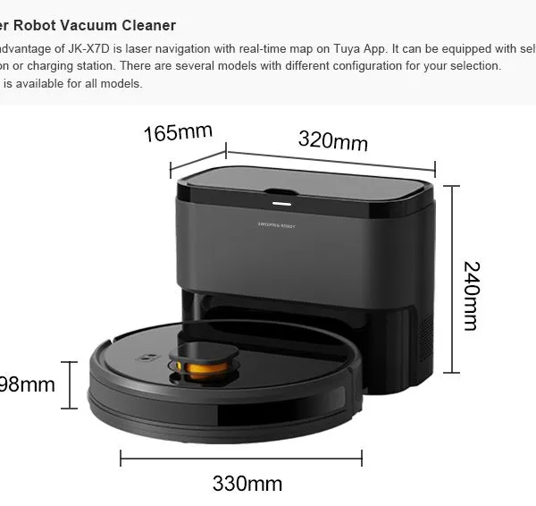 PUREROBO X7-D Robot Vacuum Cleaner With APP & Remote Control 3 In 1 Wet Dry Mopping & Sweeping & Vacuum Dust Automatic Dust Collection Function photo-5