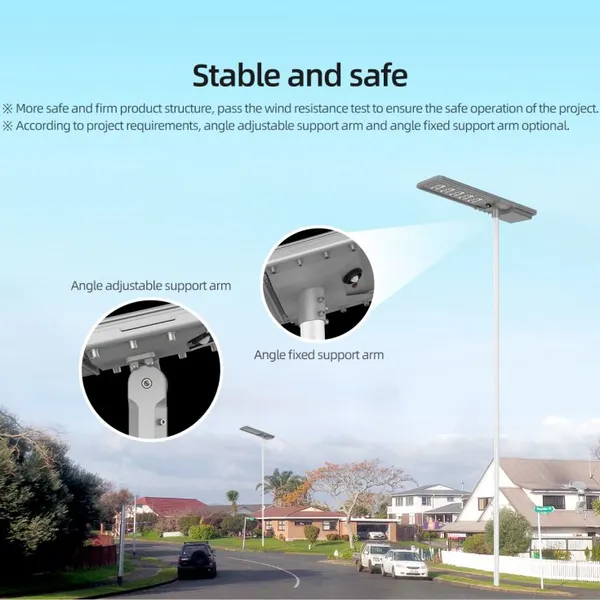 100W Solar Lights 11000Lumens Unique Design All in One Solar Street Light photo-3