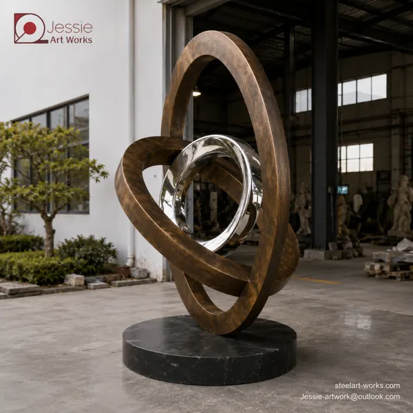Rust Steel Sculpture for Building Entrance Decoration photo-3