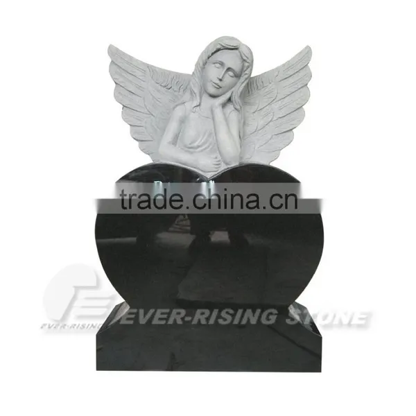 Black Granite Angel Headstones photo-4