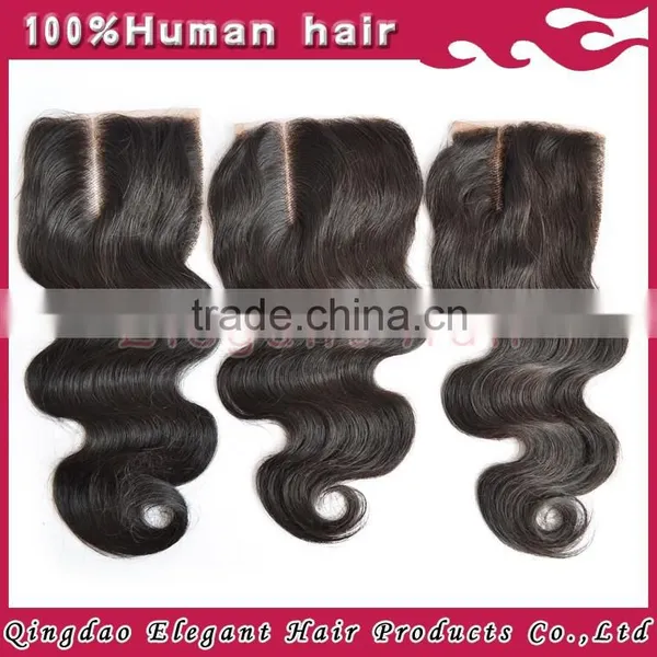 Popular Stock 100% Human High Quality Cheap Human Hair Lace Front Lace Closure Weaves photo-5