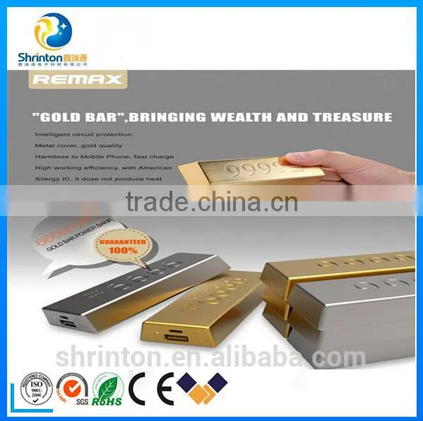 Factory Directly Offer Gold Bar Portable Power Bank 10000mah With Smart Shape photo-3