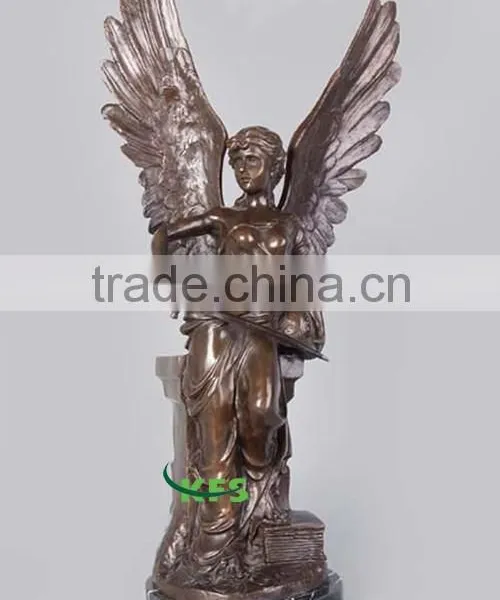Bronze angel warrior statue