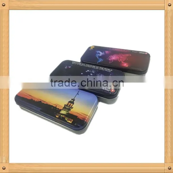 Custom Rectangular Metal Pencil Tin With Hinge Lid photo-2