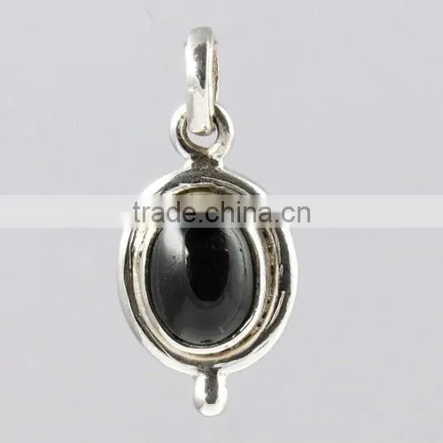 Bezel Setting Black Star Pendant, Gemstone Silver Jewelry, Online Silver Jewelry photo-2