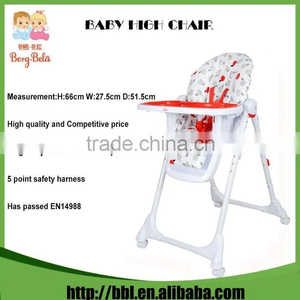 Adjustable Folding Baby Dining Chair Baby Chair Sale With CE and EN Certification photo-3
