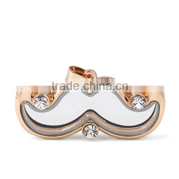 Direct Manufacturer High Quality New Design Beard Shape Floating Locket Pendant Interchangeable Metal Locket Pendant photo-5
