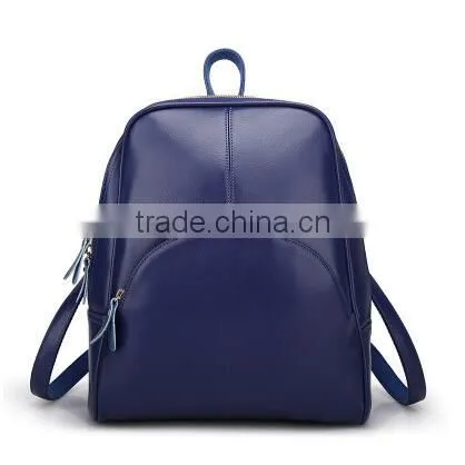 PU Leather New Fashion Backpack Multi Candy Pure Colors Shoulder Bag photo-3