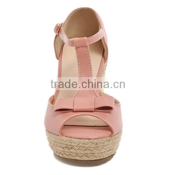 2015 Fancy Ladies Sandal Shoes Ladies Party Shoes High Heel With Decoration Wedge Shoes Super High Heel  photo-4