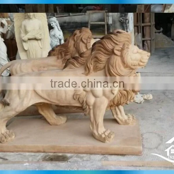 Sandstone Lion Statue Fountain photo-3