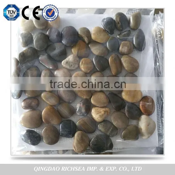 For Landscaping Garden, Good Quality Mix Colour Tumbled / Polished Pebbles Stone photo-5