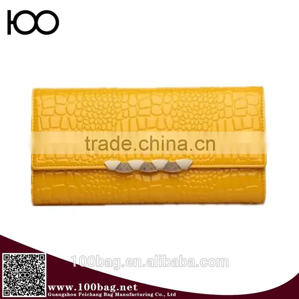 2016 New Arrival Women Genuine Leather Wallet Cowhide Crocodile Purse Security Ladies Party Clutches photo-2