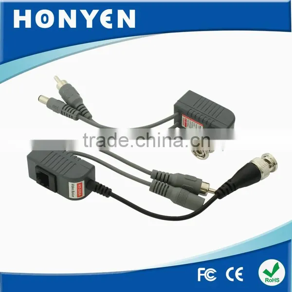 Power Video Audio Surveillance CCTV Video Balun HY-206A