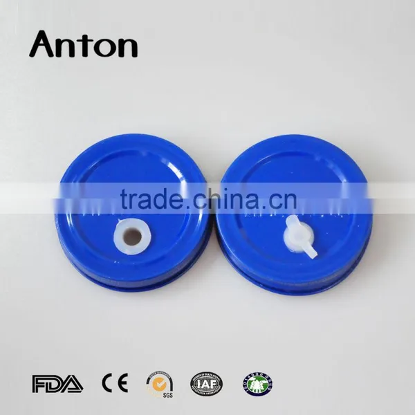 Screw Blue Metal Cap With Ruber Stoper for Glass Jar Mason Jar photo-3