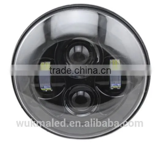 7" LED Projector Head Light Black for Harley Davidson 2012-2013 FLD / 1994-2013 Touring & Softail Models photo-2