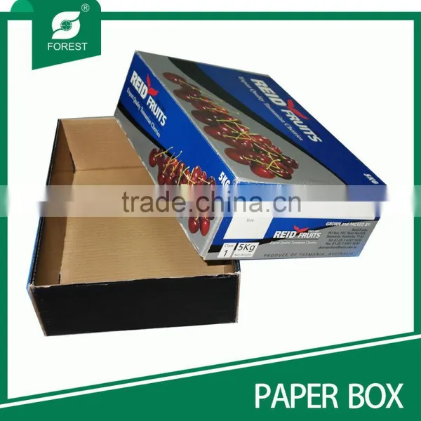 EXPORT 5 KGS FRESH CHERRIES TOP AND BOTTOM CARRIER BOX photo-4