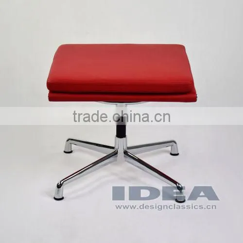 Replica Charles Management Easy Chair With Ottoman - Red Genuine Leather photo-5