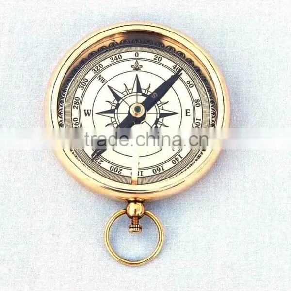 Stylish Solid Brass Compass - Beveled Lensatic Compass w/ Rosewood Box 13409 photo-4