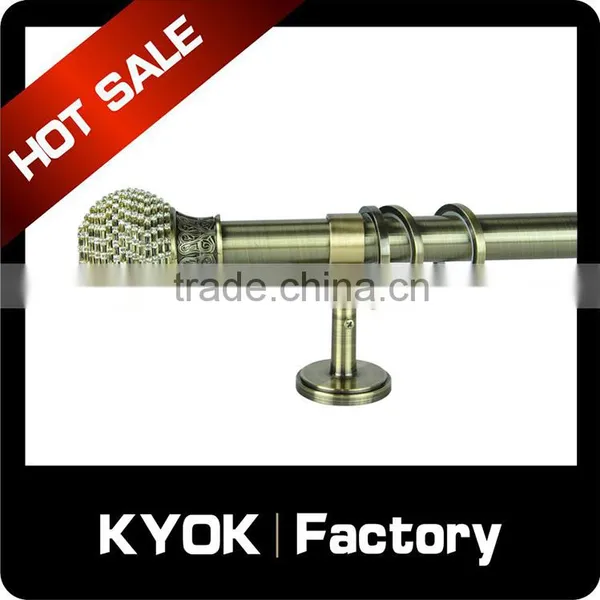 KYOK 2016 New Double Curtain Rods & Double Curtain Rods Accessories , Metal Curved Curtain Rods Wholesale photo-6