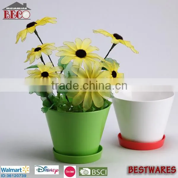 Hot Sale Melamine Indoor Decoration Cup and Saucer Flowering Pot