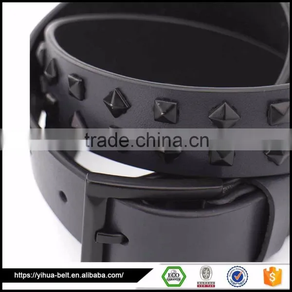 Mens Conical Rivets Wholesale Premium Pure Leather Belt photo-3