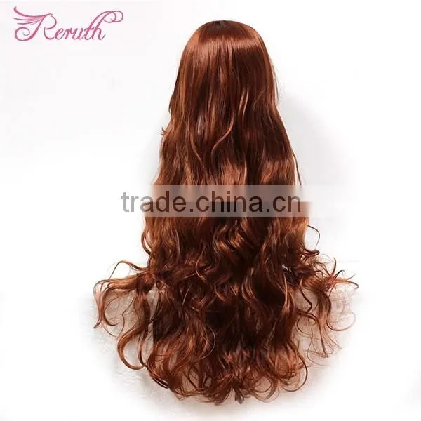 OEM Fashion Style Pretty Human Hair Wave Wig Natural Color photo-4