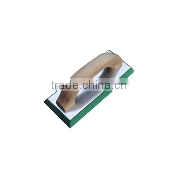 Wooden Handle Rubber Float Trowel, Aluminium Plated photo-2