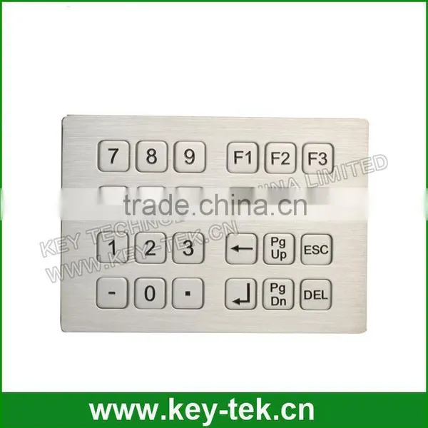 20 Flat Keys Brushed Stainless Steel Keypad With Dot Matrix Interface photo-2