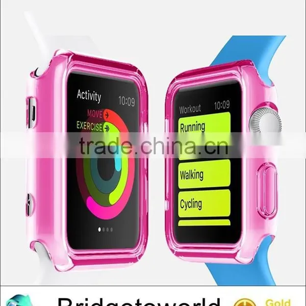 Soft Ultra Thin Transparent Protective TPU Gel Clear Cover Case for Apple Watch 38mm 42mm photo-3