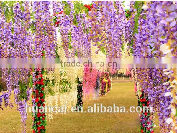 High Quality White Wisteria 110cm,artificial Wisteria Flower photo-4