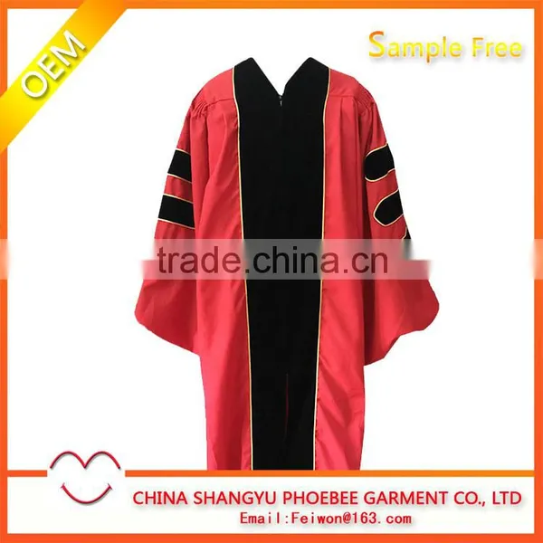 Wholesale Style -B Hot Sell PHD Graduation Gown