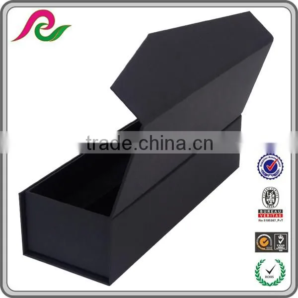 Custom Black Cardboard Paper Box With EVA Magnet for Wine Packing photo-3