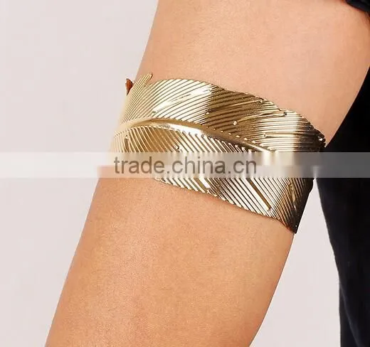 Vintage Open Bangle Chain Link Ring Antique Silver Carved Leaf Flower Bracelet photo-2