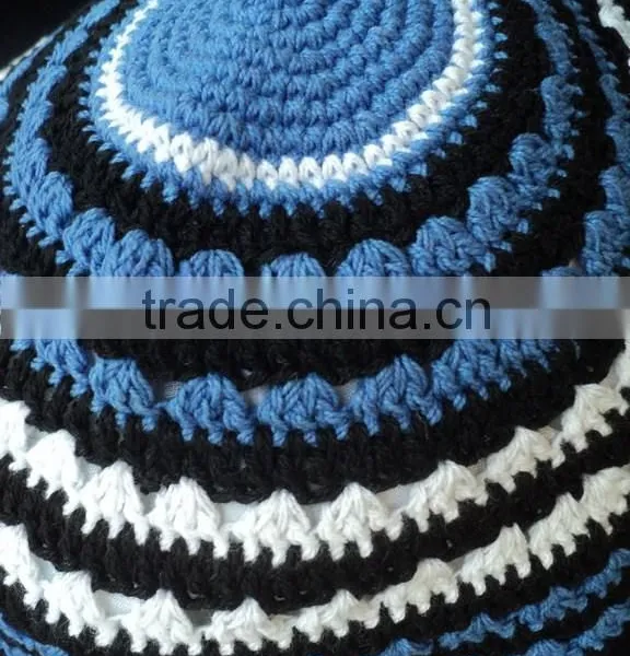 Jewish Kippah Hat Yamaka Hat Skull Cap / 100% Cotton Hand-made Muslim Caps photo-4