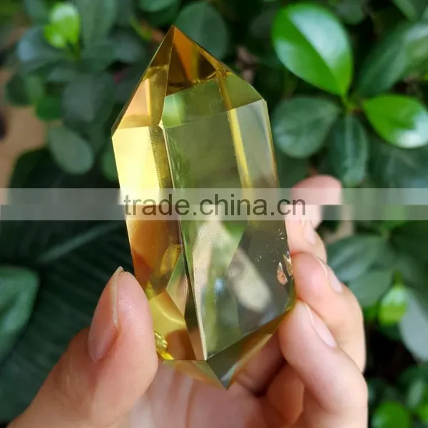 Top Quality!!! Natural Citrine Quartz Crystal Point Double Points Citrine Wand photo-5