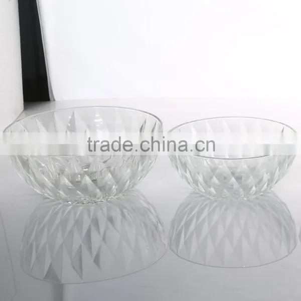 High Quality Transparent Diamoned Glass Bowl photo-2