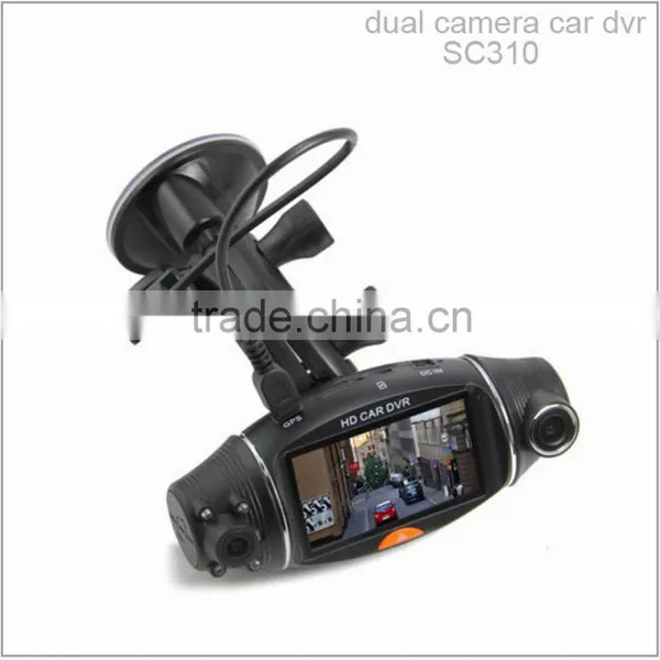 SC310 High Quality 2 Channel Car Dvr 2.7 Dual Camera Gps G-sensor Car Dvr photo-2