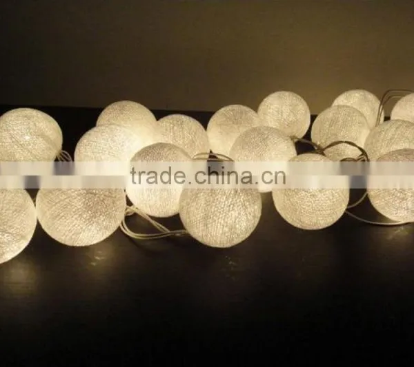 Party Wedding Favor Cotton String Light Balls Led Solar String Light photo-3