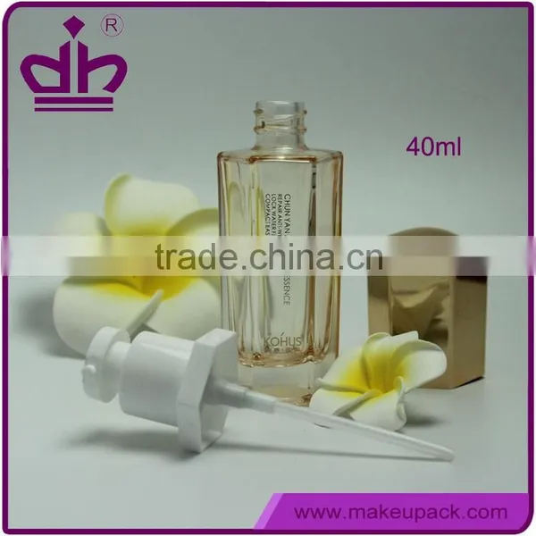Hexagon Liquid Foundation 40ml Empty Mini Glass Bottles With Pump photo-3