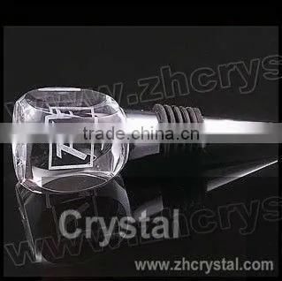 Wedding Favors Hot Sale 3D Laser Block Crystal Wine Stoppers