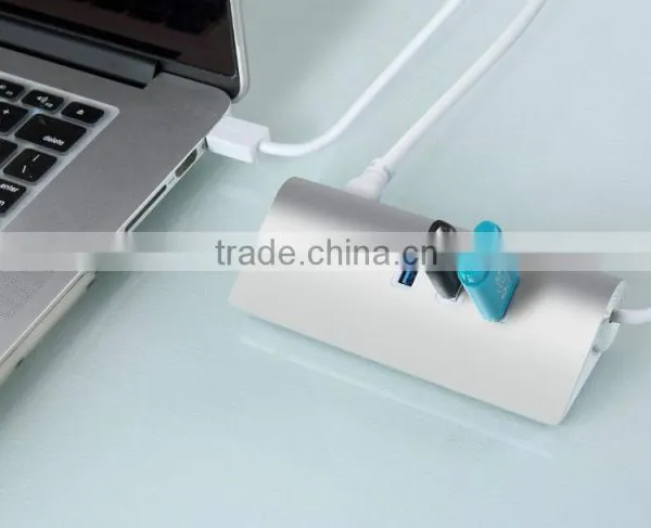 Hi-Speed 3 Port Usb 3.0 Hub With 1 Rj45 Gigabit Ethernet LAN Wired Network Adapter photo-4