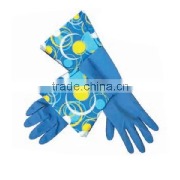 Long Cuff Food Grade Latex Kitchen Gloves With Malaysia Price